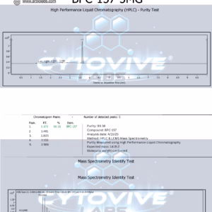 BPC-157 Peptide HPCL 3rd Party Certificate of analysis. Purity Lab test
