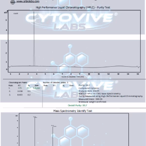 Epitalon Peptide HPCL 3rd Party Certificate of analysis. Purity Lab test