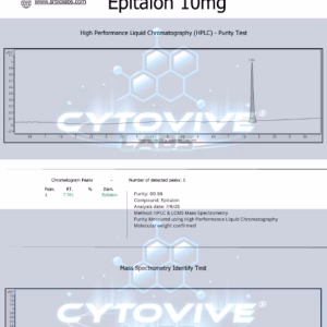 Epitalon Peptide HPCL 3rd Party Certificate of analysis. Purity Lab test