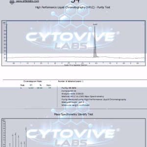 S4 Peptide HPCL 3rd Party Certificate of analysis. Purity Lab test
